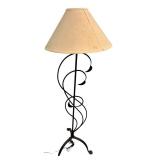 LR - Rod Iron Floor Lamp with Linen Shade
