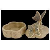 MBR - Lenox Wings of Splendor Butterfly Porcelain Music Box with Certificate