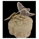 MBR - Lenox Wings of Splendor Butterfly Porcelain Music Box with Certificate