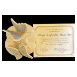 MBR - Lenox Wings of Splendor Butterfly Porcelain Music Box with Certificate