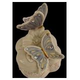 MBR - Lenox Wings of Splendor Butterfly Porcelain Music Box with Certificate