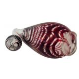 DR - Vintage Nancy Freeman Pulled Feather Art Glass Cordial Set with Decanter