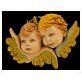 DR - Fontanini Depos Italy Cherub Angel Faces Wall Decor Ceramic