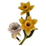 DR - Vintage Napoleon Italy Capodimonte Porcelain Floral Arrangement