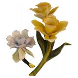 DR - Vintage Napoleon Italy Capodimonte Porcelain Floral Arrangement