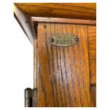 G - Vintage Wooden Wardrobe with Glass Door and Solid Wood Door MVS F1857