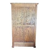 G - Vintage Wooden Wardrobe with Glass Door and Solid Wood Door MVS F1857