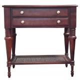 MBR - Ethan Allen Vintage Side Table with Drawers and Lower Shelf