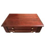 MBR - Ethan Allen Vintage Side Table with Drawers and Lower Shelf