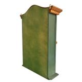 LR - Green and Brown Curio Cabinet with Glass Shelves