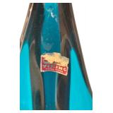 Viking Handmade MCM Blue Art Glass Vase, 12 Inches Tall