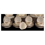 K - Vintage Noritake M Floral China Dinnerware Set, 54 Pieces