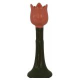 DR - Pair of 9.5 Inch Tulip Candlesticks with Green Leaf Stems