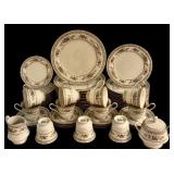 DR - Vintage Noritake Ivory China Homage Pattern Dinnerware Set with Cups, Plates, and Serving Pieces