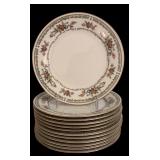 DR - Vintage Noritake Ivory China Homage Pattern Dinnerware Set with Cups, Plates, and Serving Pieces