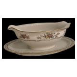 DR - Vintage Noritake Ivory China Homage Pattern Dinnerware Set with Cups, Plates, and Serving Pieces