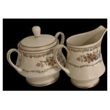 DR - Vintage Noritake Ivory China Homage Pattern Dinnerware Set with Cups, Plates, and Serving Pieces