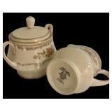 DR - Vintage Noritake Ivory China Homage Pattern Dinnerware Set with Cups, Plates, and Serving Pieces