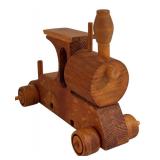 LR - Vintage Wooden Toy Train Set with Cars and Accessories