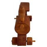 LR - Vintage Wooden Toy Train Set with Cars and Accessories