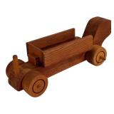 LR - Vintage Wooden Toy Train Set with Cars and Accessories