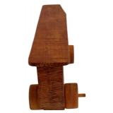 LR - Vintage Wooden Toy Train Set with Cars and Accessories