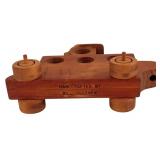 LR - Vintage Wooden Toy Train Set with Cars and Accessories