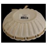 DR - Lenox Pierced Ribbon Bowl and Embossed Floral Vase Set, 6.5 Inches Tall