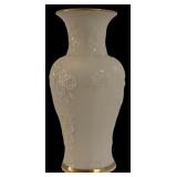 DR - Lenox Pierced Ribbon Bowl and Embossed Floral Vase Set, 6.5 Inches Tall