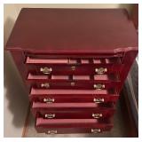 MBR - Deluxe Vintage Jewelry Armoire with Drawers and Side Necklace Doors