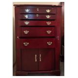 MBR - Deluxe Vintage Jewelry Armoire with Drawers and Side Necklace Doors