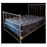 BR2 - Vintage Metal Bed Frame with Headboard and Footboard, 54 Inch Length