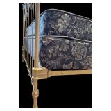 BR2 - Vintage Metal Bed Frame with Headboard and Footboard, 54 Inch Length