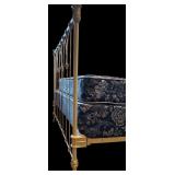 BR2 - Vintage Metal Bed Frame with Headboard and Footboard, 54 Inch Length