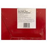 LR - Set of 8 Pfaltzgraff Winterberry Wine Goblets Etched and Handpainted