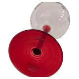 LR - Set of 8 Pfaltzgraff Winterberry Wine Goblets Etched and Handpainted