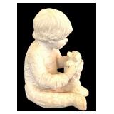 MBR - Austin Productions 1987 Bright Eyes Boy with Dog Sculpture
