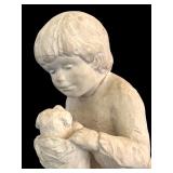 MBR - Austin Productions 1987 Bright Eyes Boy with Dog Sculpture