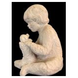 MBR - Austin Productions 1987 Bright Eyes Boy with Dog Sculpture