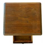 LR - Vintage Wooden Side Table with Drawer and Shelf