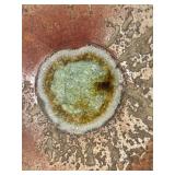 LR - Studio Art Pottery Bowl with Crushed Glass Inlay, 8 Inch