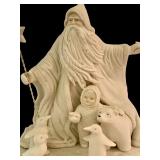 Large Snowbabies Arctic Santa Figurine with Animals, 9.5 Inches