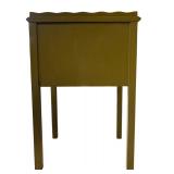 BR2 - Vintage Painted Wood Table with Two Drawers and Extra Knobs