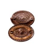 BR2 - Vintage Painted Wood Table with Two Drawers and Extra Knobs