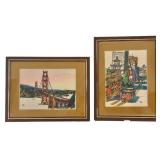 LR - Set of 2 Framed San Francisco Art Prints by Tang