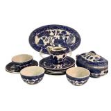 Petite Blue and White Willow Pattern Tea Set