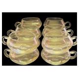 Vintage Clear Glass Extra Large Punch Bowl with 12 Mugs