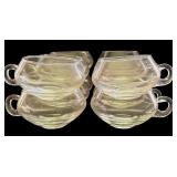 Vintage Clear Glass Extra Large Punch Bowl with 12 Mugs