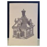 Set of 4 Department 56 Dickens Village Series Handpainted Porcelain Buildings