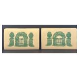 Department 56 Village Accessory Lot: Stone Wall, Snowy Evergreens, and Stone Corner Posts